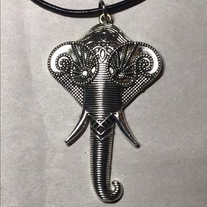 2.25” India Indian elephant head pendant necklace
